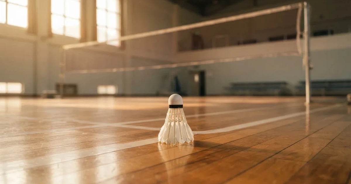 Un balón en el punto central de un campo de césped a la luz de la mañana